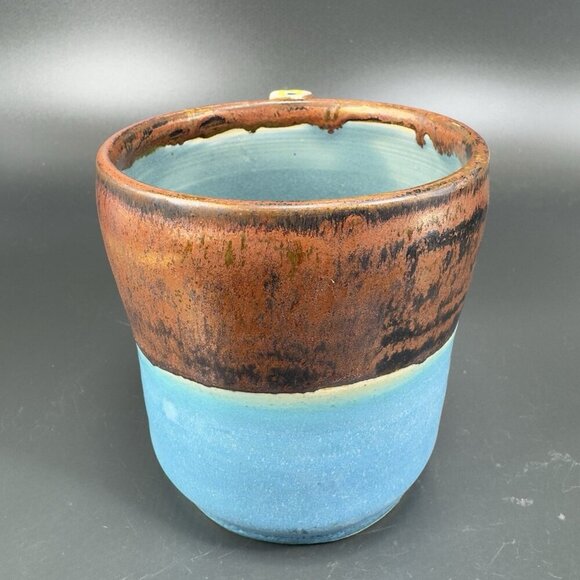 Mel B Pottery Hand Made Studio Art Pottery Coffee Mug Cup Signed Bee Inside - Picture 9 of 14